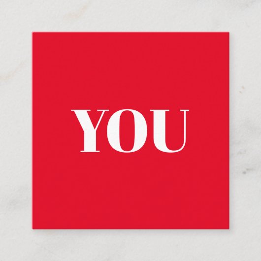 お前は赤の両面ミニマリストのロマンチックだ エンクロージャーカード (正面)