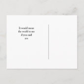 お前は輝く俺の花嫁になるだろうな インビテーションポストカード (裏面)