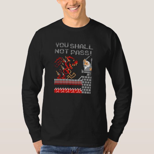 お前は通さない!おもしろ雑貨 メンズ レディース Tシャツ (正面)