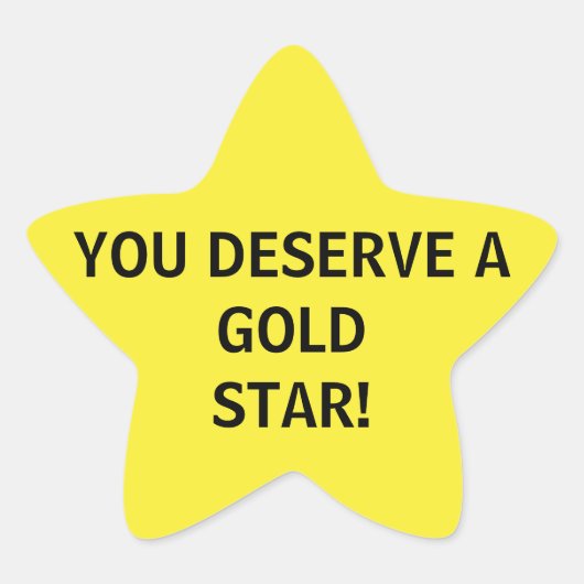 お前は金ゴールド星だ 星シール (正面)