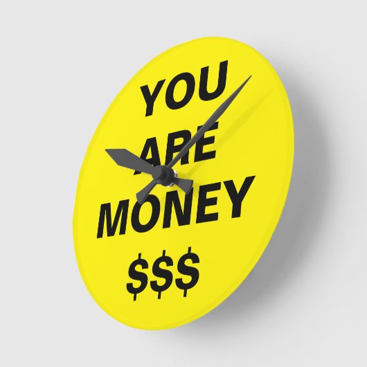 お前は金感動的だ ラウンド壁時計 (傾斜)