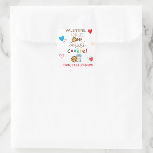 お前は頭が切れるバレンタインのクッキーだ スクエアシール (バッグ)