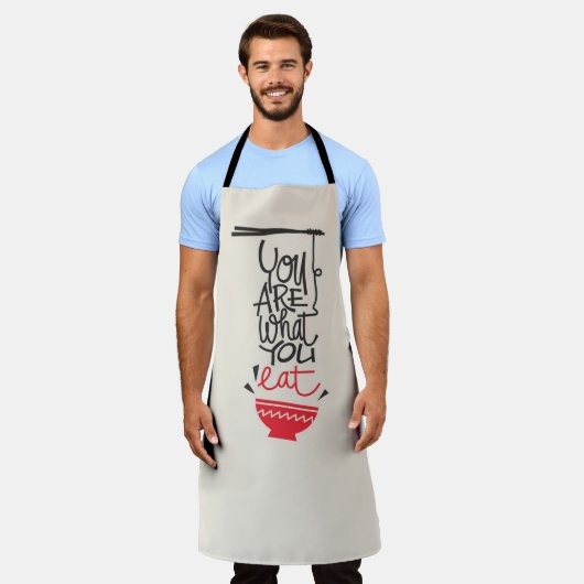 お前は食べだ エプロン (着用した状態)