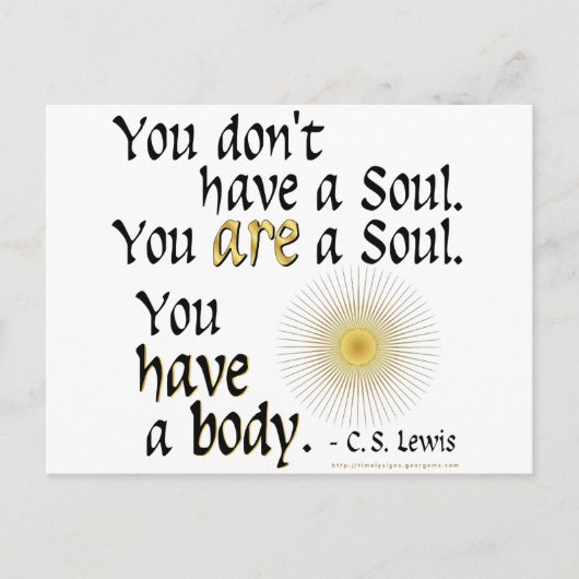 お前は魂だ… ポストカード (正面)