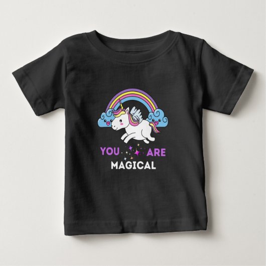 お前は魔法のユニコーンTシャツだ ベビーTシャツ (正面)