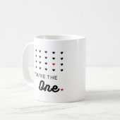 お前は黒人と赤いハートだ コーヒーマグカップ (正面左)