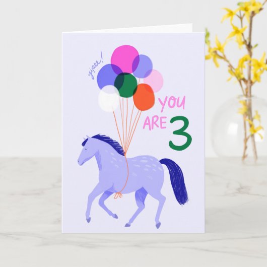 お前は3馬誕生日カード カード (黄色い花)