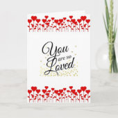 お前は*とても愛されている**それは*私たちの記念日だ* カード (正面)