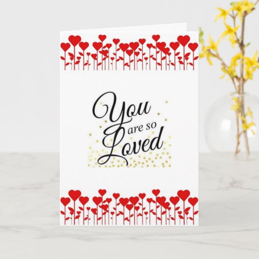 お前は*とても愛されている**それは*私たちの記念日だ* カード (黄色い花)