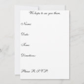 お前は。.招待され.時計の顔 招待状 (裏面)