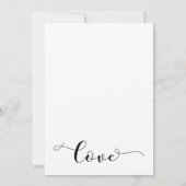 「お前は」書道招待されのエレガント白黒 招待状 (裏面)