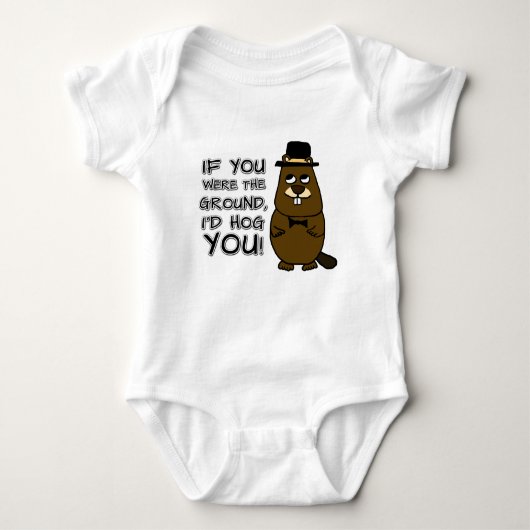 お前もしは地面だったぞ俺が豚だ！ ベビーボディスーツ (正面)