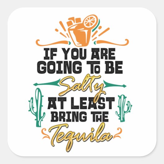 お前もしは少なくともテキユを持って来れば塩辛いぞ スクエアシール (正面)