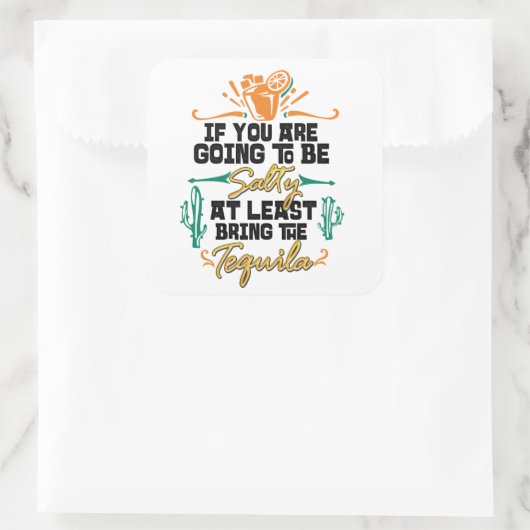 お前もしは少なくともテキユを持って来れば塩辛いぞ スクエアシール (バッグ)