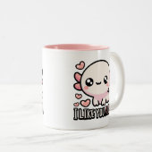 お前も好き!キュートアクソロトルラブプン ツートーンマグカップ (正面右)