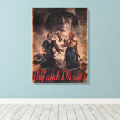 お前も必救済!_プロパガンダ キャンバスプリント (インサイチュ (ウッドフロア))