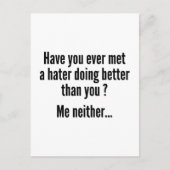 お前より上手くやっている人に会った事があるか？ ポストカード (正面)