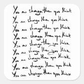 お前より強い！考え引用文 スクエアシール (正面)