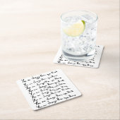 お前より強い!考え引用文 スクエアペーパーコースター (インサイチュ)