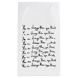 お前より強い！考え引用文 スモールペーパーバッグ