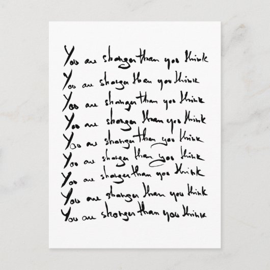 お前より強い!考え引用文 ポストカード (正面)