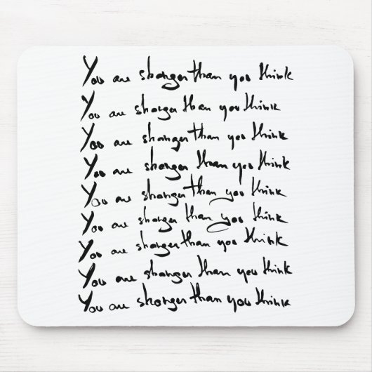 お前より強い！考え引用文 マウスパッド (正面)