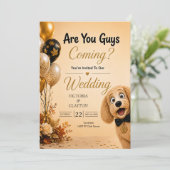 お前ら来る？面白い犬の秋の結婚式 招待状 (スタンド正面)