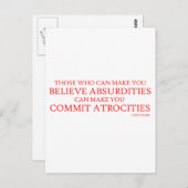 お前を不条理にする信じ人々は ポストカード (正面/裏面)