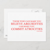 お前を不条理にする信じ人々は ポストカード (正面/裏面)