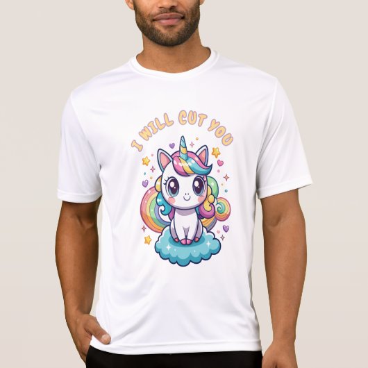 お前を切ってやろう Tシャツ (正面)