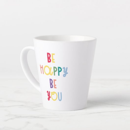 お前を幸せにする カフェラテマグ (左アングル)