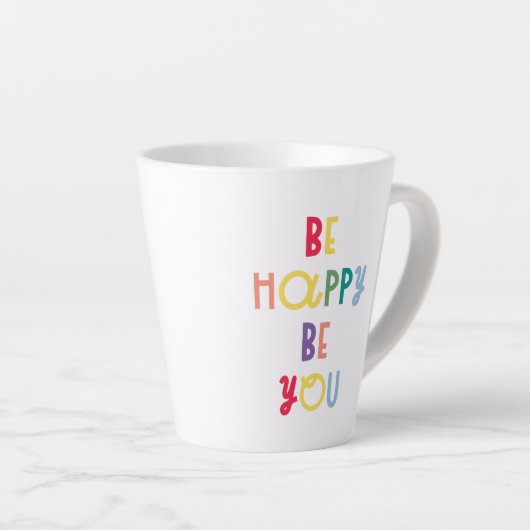 お前を幸せにする カフェラテマグ (右アングル)