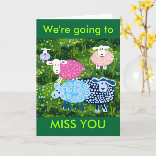 お前を恋しく思守る カード (黄色い花)