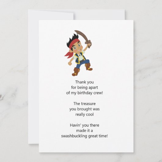 お前を感謝してい海賊だ ノートカード (裏面)