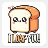 お前を捕まえろ！かわいい私はパンのパンを愛する スクエアシール (正面)
