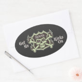 お前を捕蹴まえる 楕円形シール (封筒)