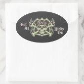 お前を捕蹴まえる 楕円形シール (バッグ)