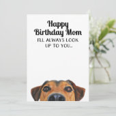 お前を見上げるおもしろい誕生日ママのカード カード (スタンド正面)