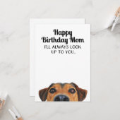 お前を見上げるおもしろい誕生日ママのカード カード (正面/裏面インサイチュ)