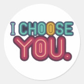 「お前を選ぶ」 ラウンドシール (正面)