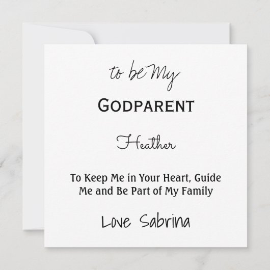 お前を選んだゴッド親生まれたばかりのの提案だ カード (裏面)