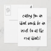お前を馬鹿だと言ってる ポストカード (正面/裏面)