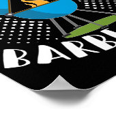 お前バーベキュースモーカーバーベキュー肉グリル ポスター (角)