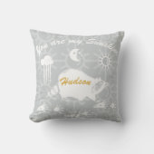 お前パーソナライズされたは俺のサンシャインアライグマの足跡だ クッション (正面)