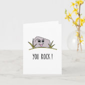 お前ロック!かわいいグリーティおもしろいングカード カード (黄色い花)