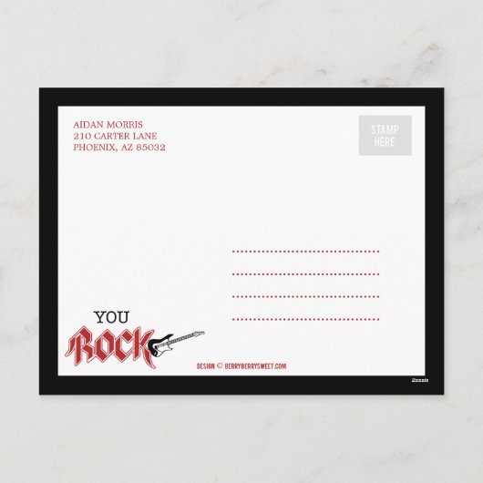 お前ロック!バレンタインデーのポストカード シーズンポストカード (裏面)