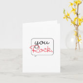 お前ロック!吹き出しノートカード カード (黄色い花)