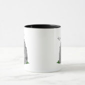 お前ロック!灰色おもしろいの漫画の石 マグカップ (中央)