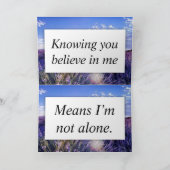 お前信じが俺だと分かっていれば俺は一人じゃない サンキューカード (内部)