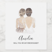 お前図解入りの、写真付きのは俺の花嫁介添人か ワインラベル (シングルラベル)